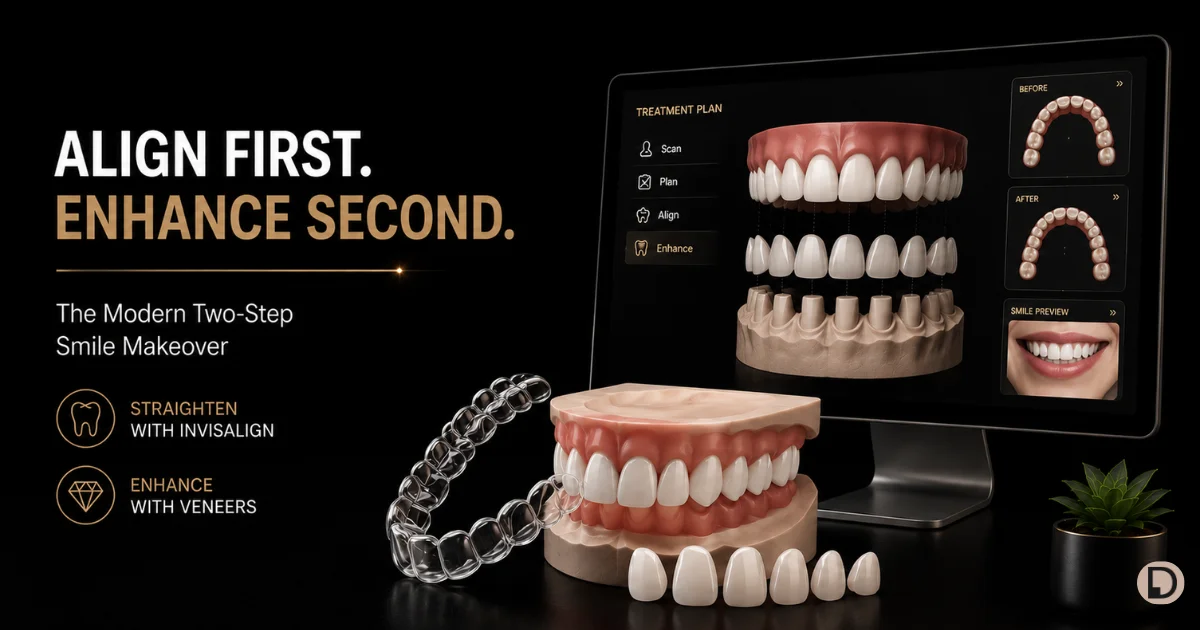 Invisalign Before Veneers: The Modern Two-Step Smile Makeover for Natural and Long-Lasting Results -  Dentally